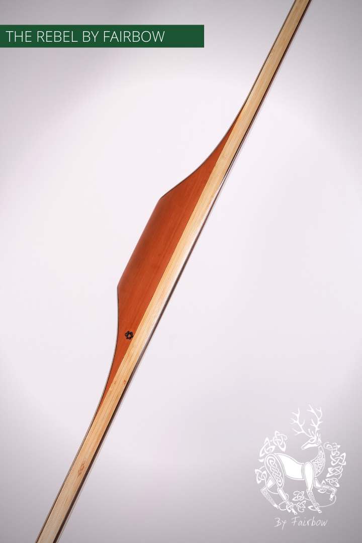THE REBEL BOW 134@28 140 @ 30 INCH CLEAR GLASS, PEARWOOD, BAMBOO AND TULIP VENEER-Bow-Fairbow-Fairbow