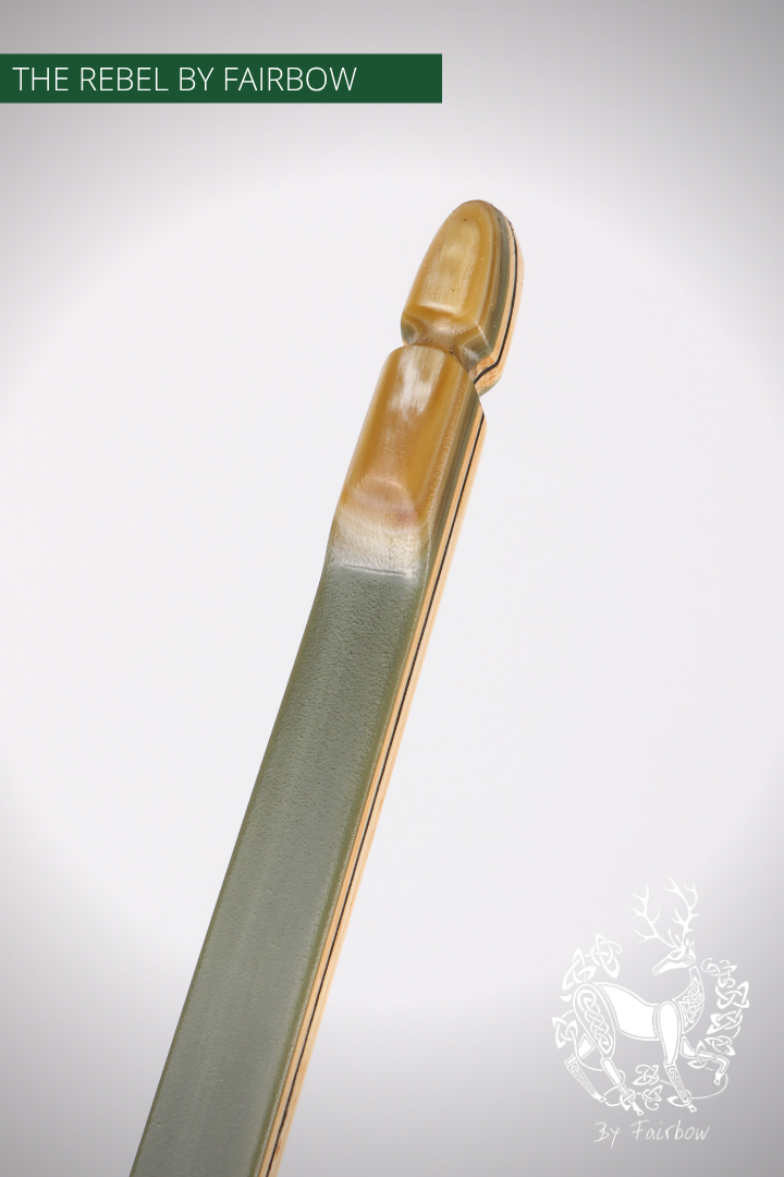 THE REBEL BOW 29@28 GREEN GLASS, AROMATIC CEDAR RISER, BAMBOO CORES-Bow-Fairbow-Fairbow