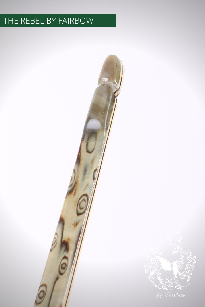 THE REBEL BOW 34@28 CLEAR GLASS, PEAR AND SPALTED BIRDSEYE MAPLE-Bow-Fairbow-Fairbow