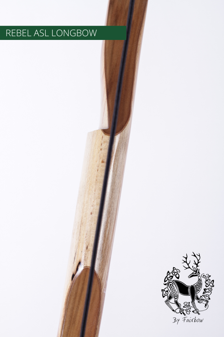 THE REBEL BOW 40@28 CLEAR GLASS, SPALTED PECAN AND SUPERCORE-Bow-Fairbow-Fairbow