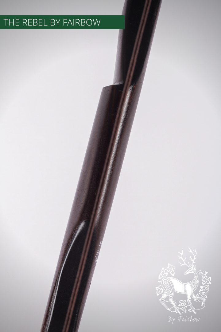 THE REBEL BOW 55@28 RH , ROSEWOOD AND BLACK GLASS-Bow-Fairbow-Fairbow