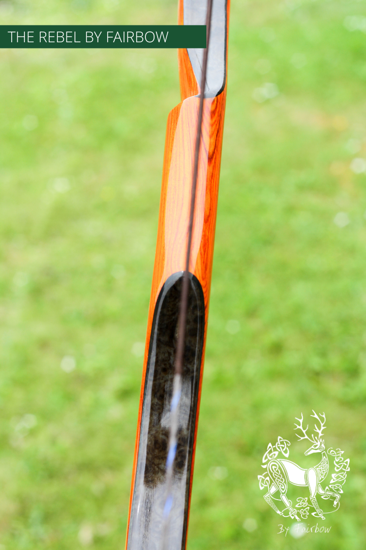 THE REBEL BOW 70@28 YEW CLEAR GLASS, BAMBOO AND SMOKED WALNUT BURL FINISH-Bow-Fairbow-Fairbow