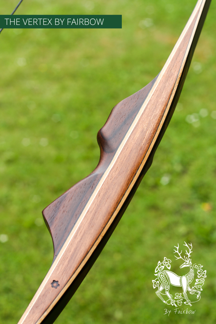 THE VERTEX BOW 68" BLACK 35 LBS @ 28 INCH RH TEAK AND ROSEWOOD-Bow-Fairbow-Fairbow