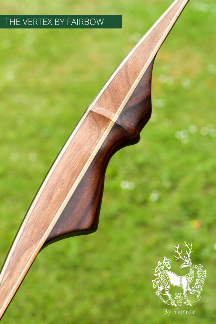 THE VERTEX BOW 68" BLACK 35 LBS @ 28 INCH RH TEAK AND ROSEWOOD-Bow-Fairbow-Fairbow