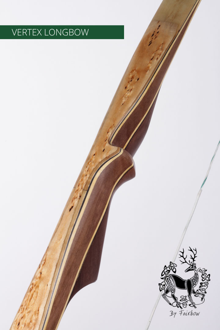 THE VERTEX BOW 68" CLEAR BACKING OVER BIRDSEYE MAPLE 37 LBS @ 28 INCH RH-Bow-Fairbow-Fairbow