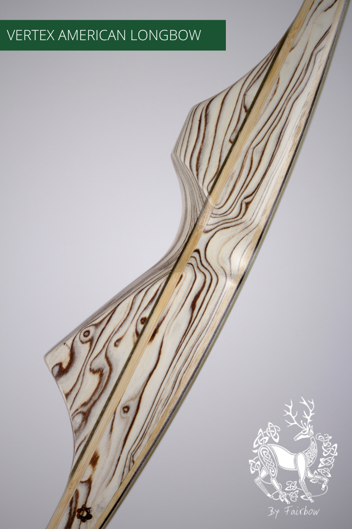 THE VERTEX BOW 68" CLEAR BACKING OVER BIRDSEYE MAPLE 44 LBS @ 28 INCH RH-Bow-Fairbow-Fairbow