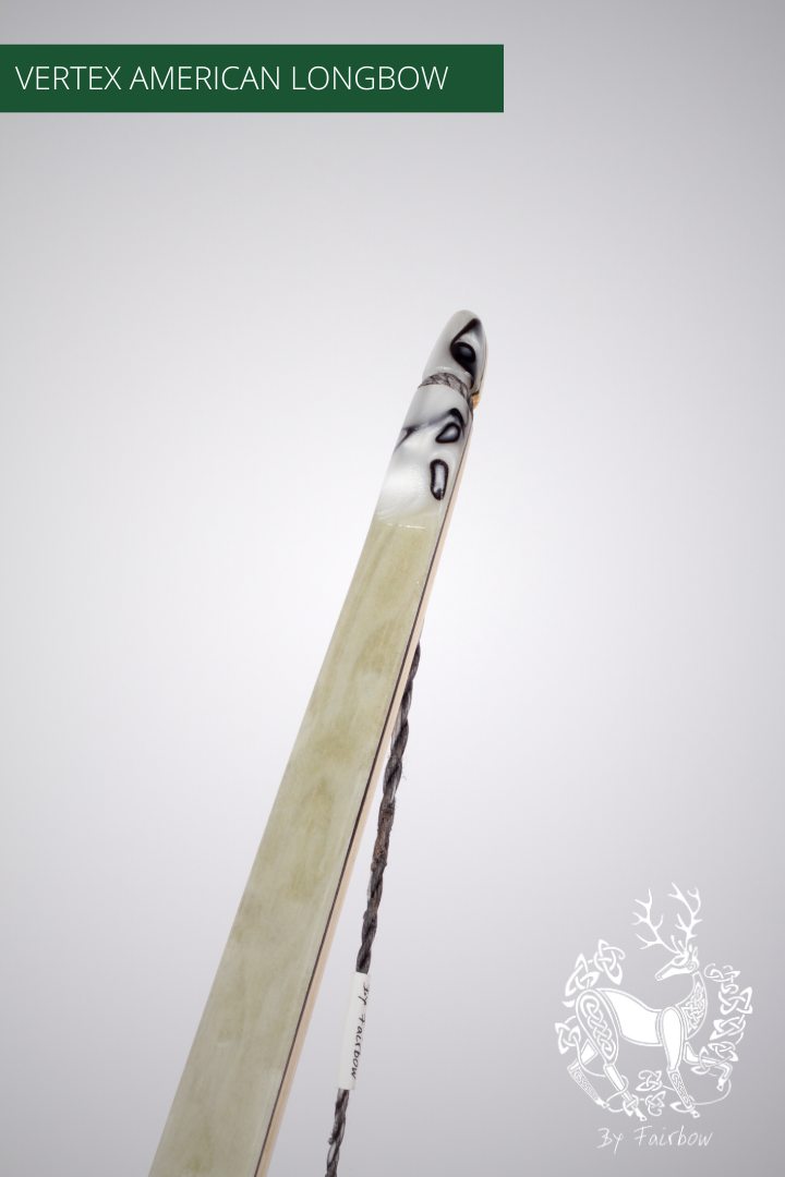 THE VERTEX BOW 68" CLEAR BACKING OVER BIRDSEYE MAPLE 44 LBS @ 28 INCH RH-Bow-Fairbow-Fairbow