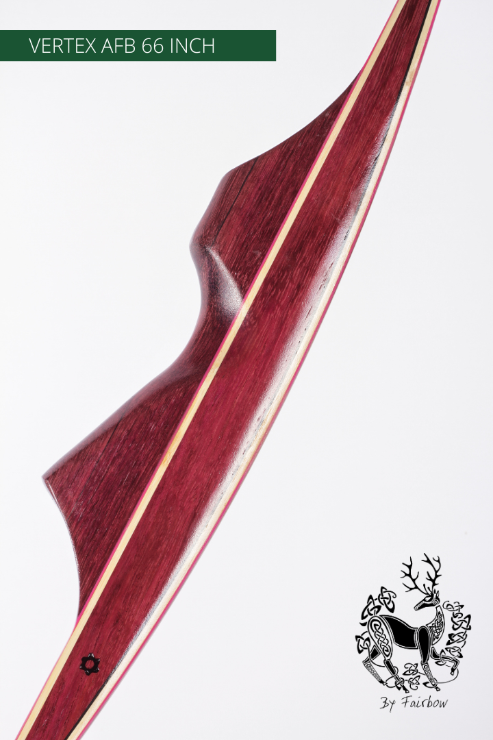 THE VERTEX BOW R-D 66" PURPLEHEART, BAMBOO-GLASS 30 LBS @ 28 INCH RH-Bow-Fairbow-Fairbow