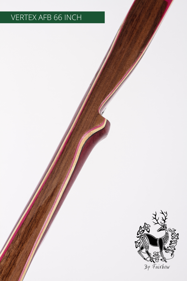 THE VERTEX BOW R-D 66" PURPLEHEART, BAMBOO-GLASS 30 LBS @ 28 INCH RH-Bow-Fairbow-Fairbow