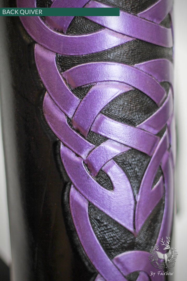 BACK QUIVER WITH PURPLE CELTIC TORCH DESIGN-Quiver-Fairbow-Fairbow