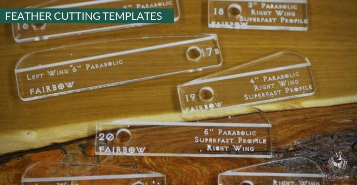 FEATHER CUTTING TEMPLATE SET, THE PARABOLIC SET-Template-Fairbow-Right wing-Fairbow