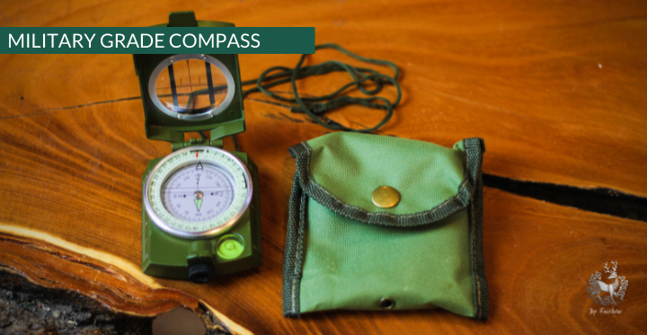 MILITARY GRADE COMPASS WITH POUCH-Fairbow-Fairbow