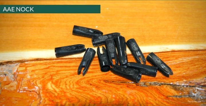 PLASTIC NOCKS 9/32 INCH AAE PER DOZEN-Nock-Fairbow-Black-Fairbow