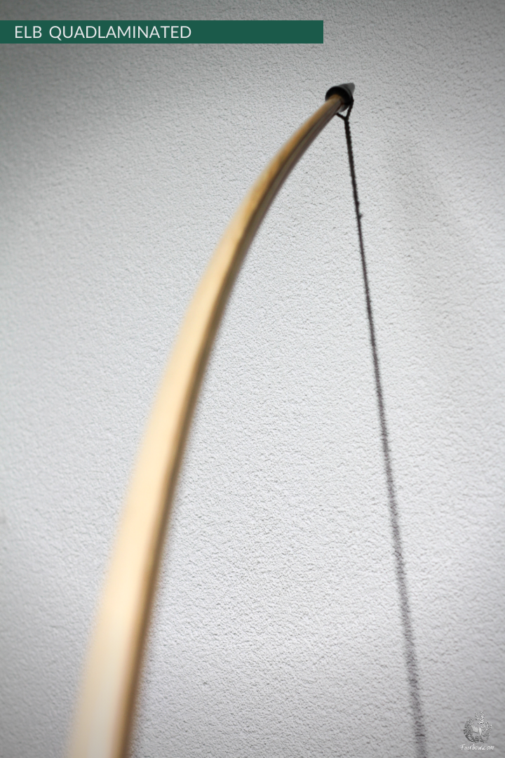 QUAD LAMINATED ENGLISH LONGBOW TIGERWOOD, SUPERCORE, WALNUT, HICKORY 36 LBS @ 28 INCH-English Longbow-Fairbow-Fairbow