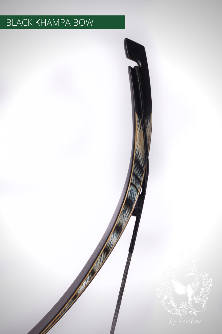 THE BLACK KHAMPA BOW BY FAIRBOW WHITE'N'BLACK 25 LBS @ 28 INCH-Bow-Fairbow-Fairbow