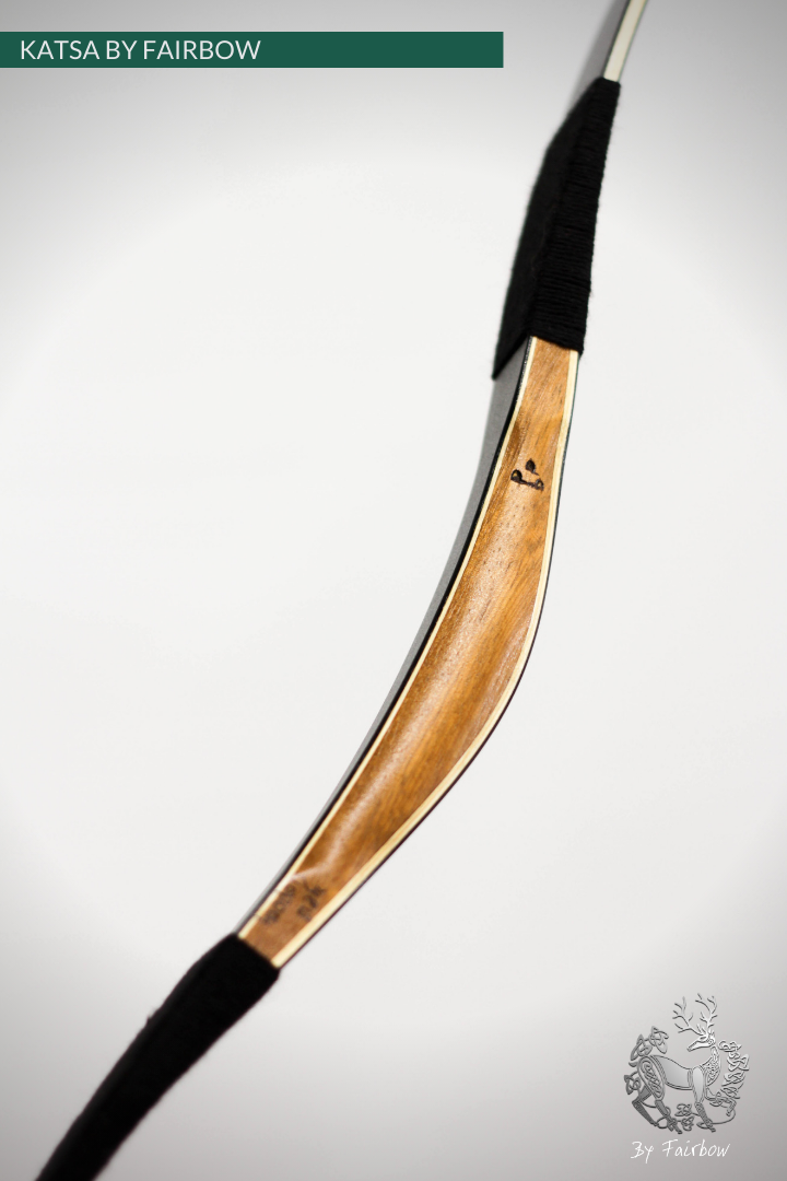 THE KATSA BOW, 29 LB, TEAKWOOD, BLACK, SWIRLY BLACK NOCKS-Bow-Fairbow-Fairbow