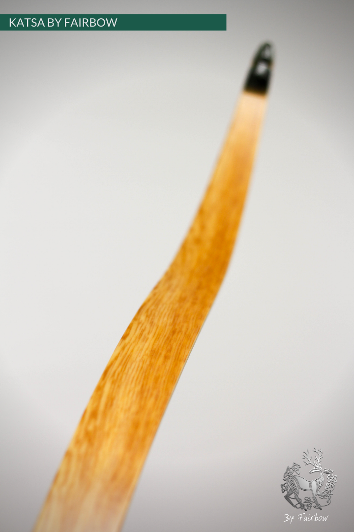 THE KATSA BOW, 38 LB TIGERWOOD, OAK, CURLY GREEN NOCKS-Bow-Fairbow-Fairbow