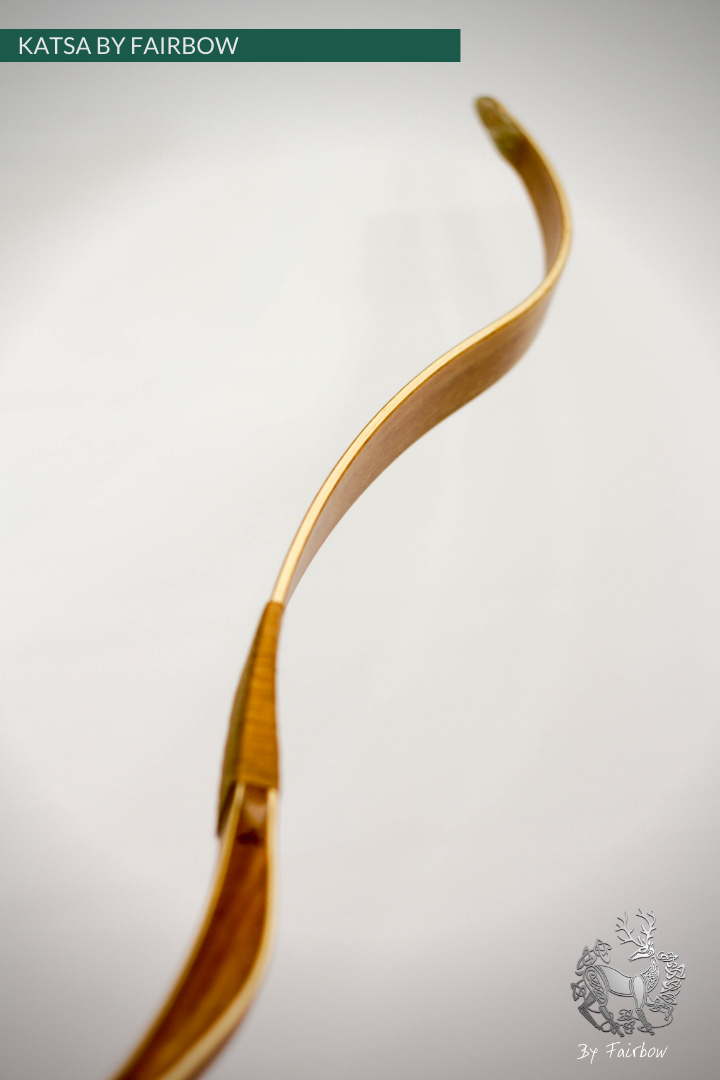 THE KATSA BOW, 41 LB TIGERWOOD, OAK, CURLY MARBLED NOCKS-Bow-Fairbow-Fairbow