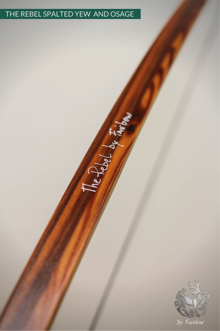 THE REBEL BOW 42@28 CLEAR GLASS, OSAGE AND YEW FINISH-Bow-Fairbow-Fairbow