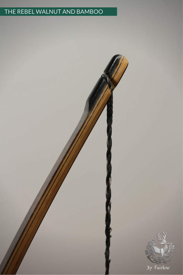 THE REBEL BOW WITH BACKSET 51@28 CLEAR GLASS, BAMBOO AND WALNUT-Bow-Fairbow-Fairbow