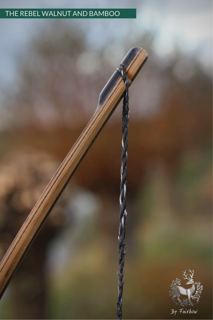 THE REBEL BOW WITH BACKSET 51@28 CLEAR GLASS, BAMBOO AND WALNUT-Bow-Fairbow-Fairbow