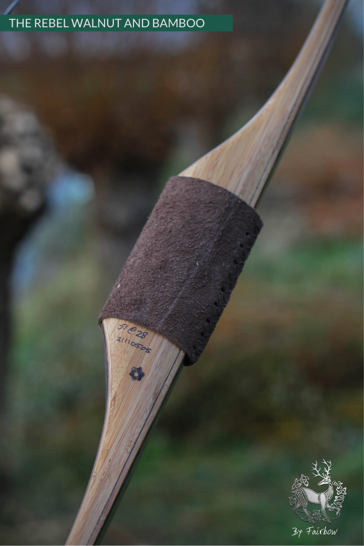 THE REBEL BOW WITH BACKSET 51@28 CLEAR GLASS, BAMBOO AND WALNUT-Bow-Fairbow-Fairbow