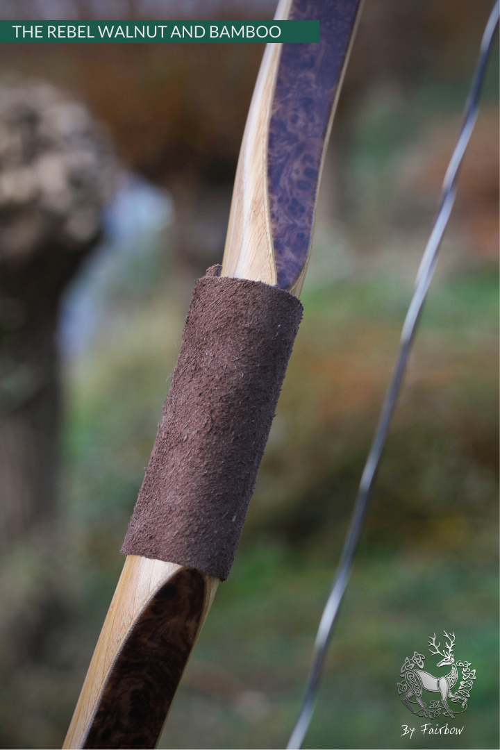 THE REBEL BOW WITH BACKSET 51@28 CLEAR GLASS, BAMBOO AND WALNUT-Bow-Fairbow-Fairbow