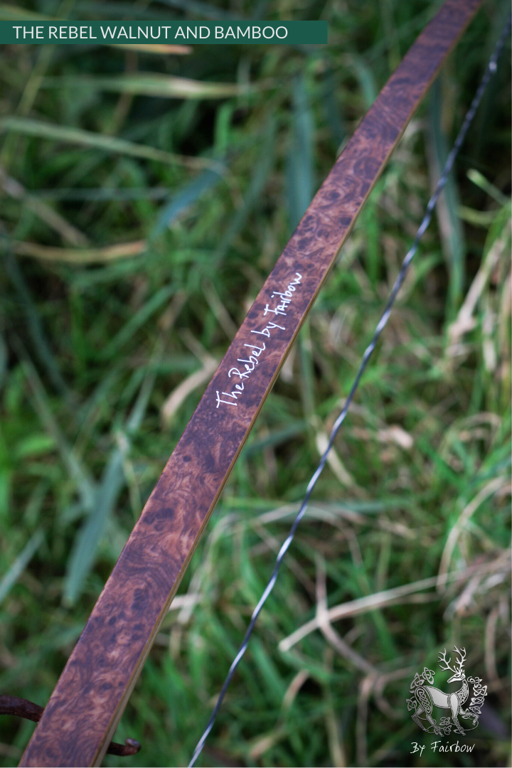 THE REBEL BOW WITH BACKSET 51@28 CLEAR GLASS, BAMBOO AND WALNUT-Bow-Fairbow-Fairbow