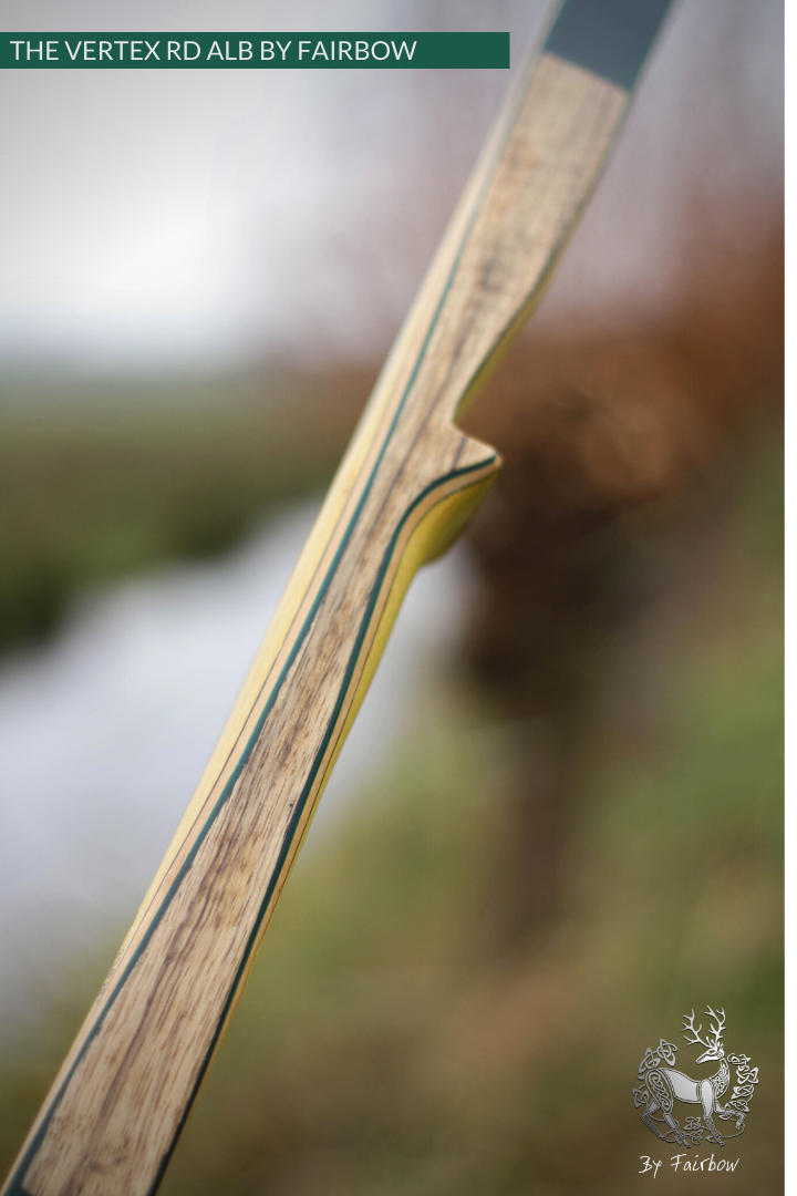 THE VERTEX BOW 64" GREEN AND YELLOW 27 LBS @ 28 INCH RH-Bow-Fairbow-Fairbow