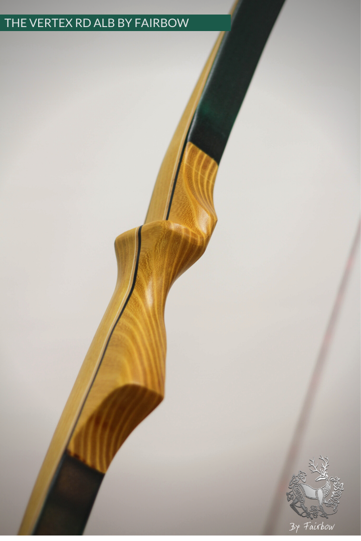 THE VERTEX BOW 64" GREEN AND YELLOW 27 LBS @ 28 INCH RH-Bow-Fairbow-Fairbow