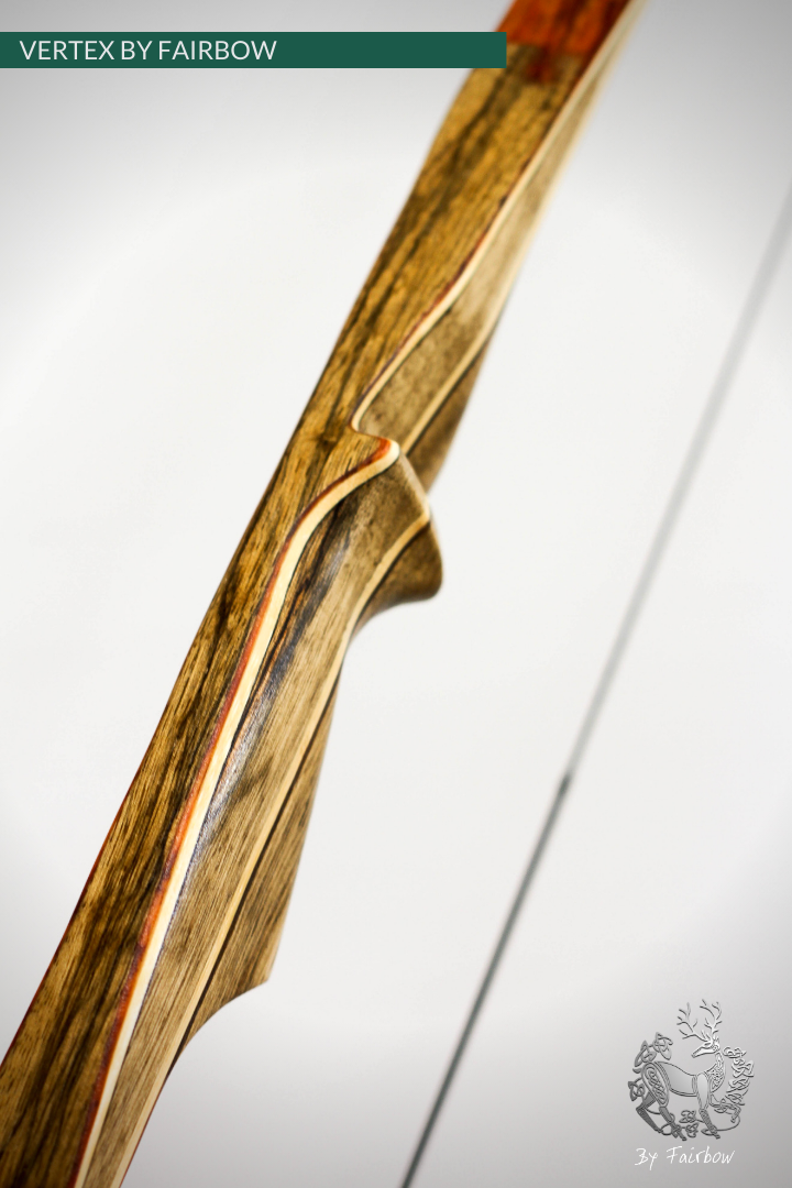 THE VERTEX BOW R-D 67" BLACK LIMBA, BAMBOO-GLASS 32 LBS @ 28 INCH RH-Bow-Fairbow-Fairbow