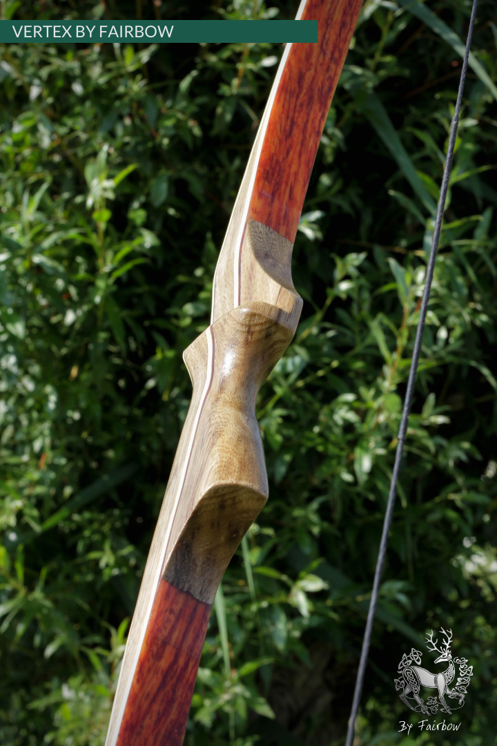 THE VERTEX BOW R-D 67" BLACK LIMBA, BAMBOO-GLASS 32 LBS @ 28 INCH RH-Bow-Fairbow-Fairbow