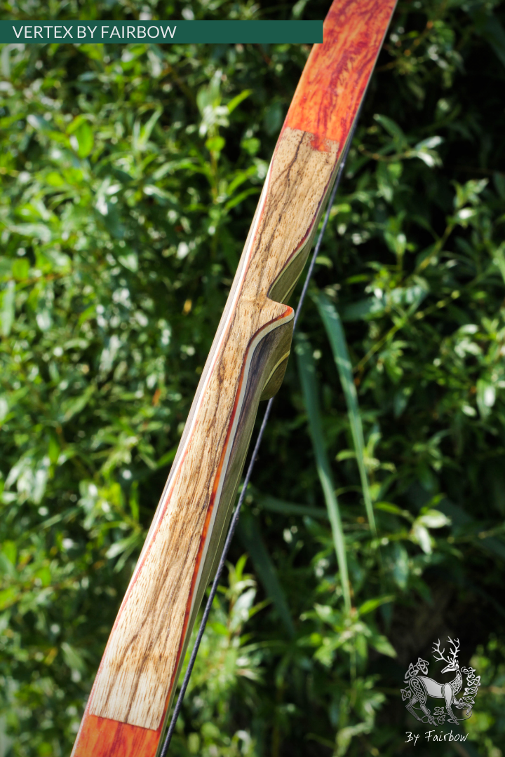 THE VERTEX BOW R-D 67" BLACK LIMBA, BAMBOO-GLASS 32 LBS @ 28 INCH RH-Bow-Fairbow-Fairbow