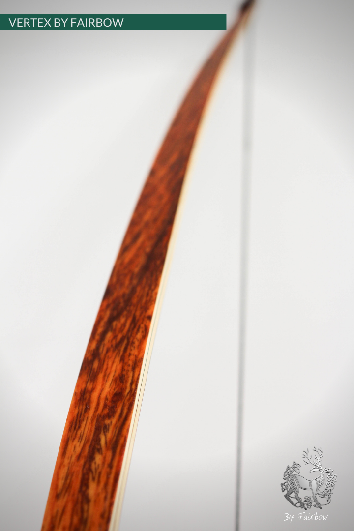 THE VERTEX BOW R-D 67" BLACK LIMBA, BAMBOO-GLASS 32 LBS @ 28 INCH RH-Bow-Fairbow-Fairbow