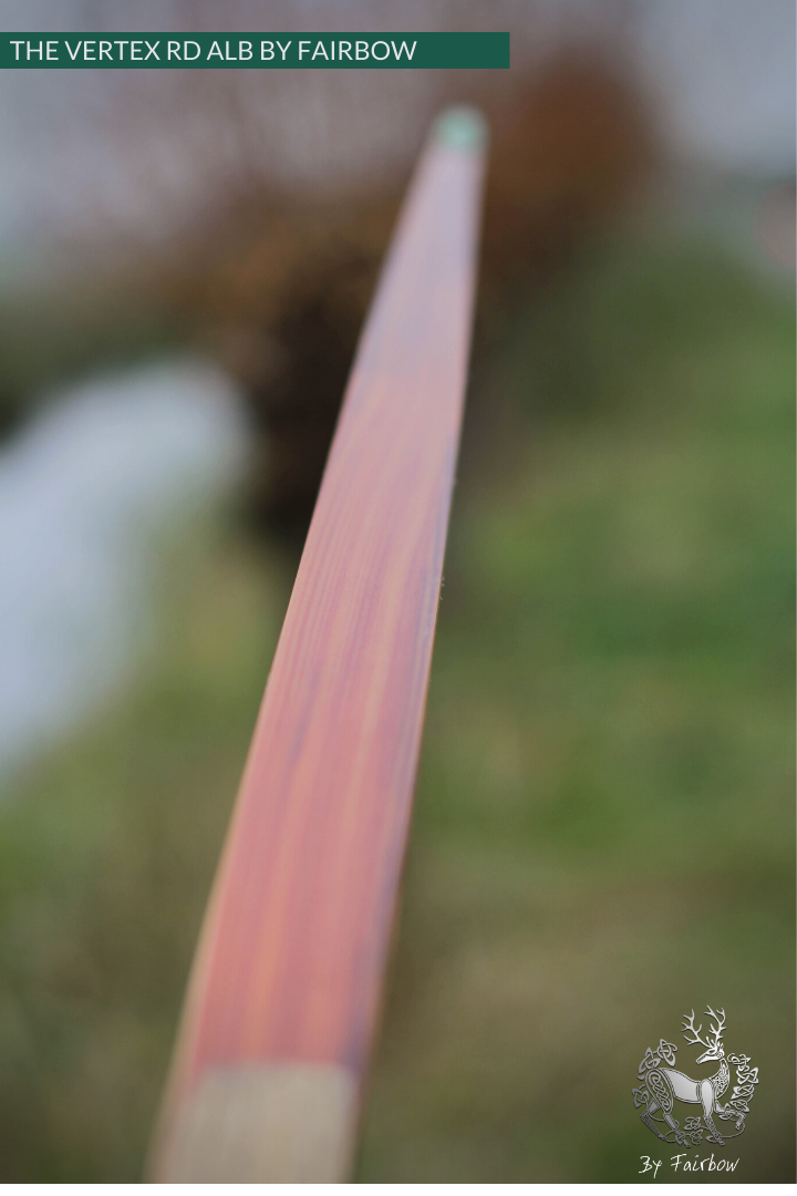 THE VERTEX BOW R-D 68" BLACK LIMBA, BAMBOO-GLASS 43 LBS @ 28 INCH RH-Bow-Fairbow-Fairbow