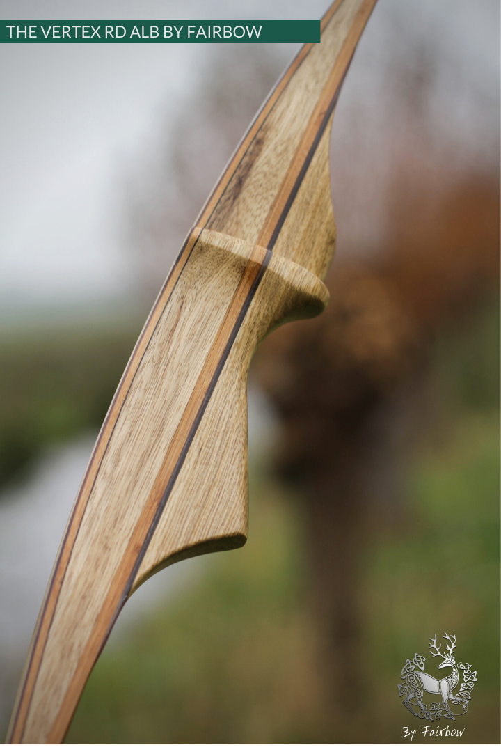 THE VERTEX BOW R-D 68" BLACK LIMBA, BAMBOO-GLASS 43 LBS @ 28 INCH RH-Bow-Fairbow-Fairbow