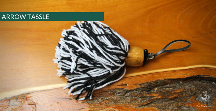 WOOD N WOOL TASSLE, IN CASE YOUR ARROWS GET SMUDGED-Sundries-Fairbow-Black and white-Fairbow