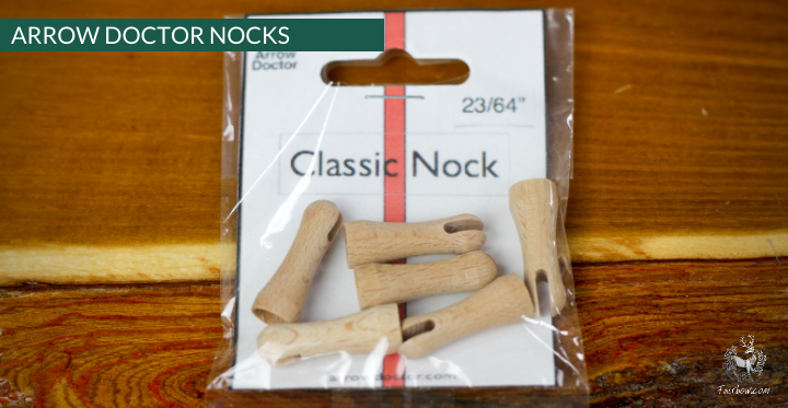 WOODEN GLUE ON NOCKS BY ARROW DOCTOR-Nock-Arrow Doctor-23/64-Fairbow