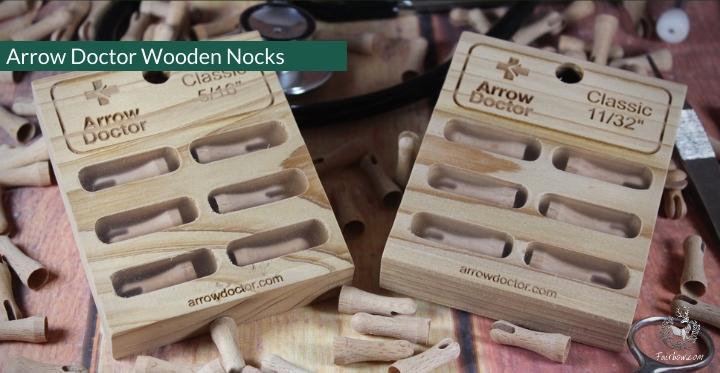 WOODEN GLUE ON NOCKS BY ARROW DOCTOR-Nock-Arrow Doctor-5/16-Fairbow